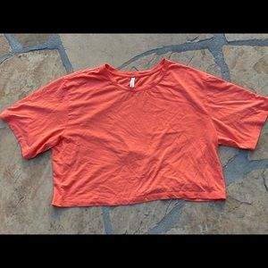 Coral cropped tshirt Group Babaton Aritzia S